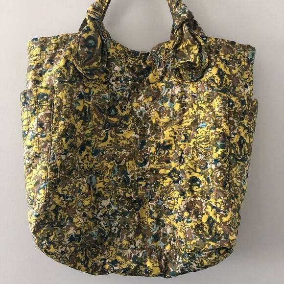 Marc by Marc Jacobs Nylon Marigold Yellow Floral Print Quilted Tote Bag - Picture 5 of 10